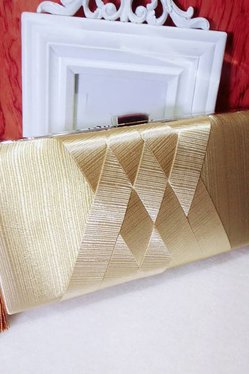 Golden Glitter Evening Clutch Bag med dusk
